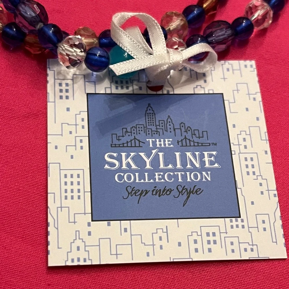 Women's Beaded Watch - Blue and Silver with Rhinestones - NWT